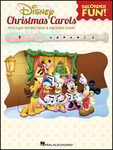 Disney Christmas Carols Recorder Fun! Recorder Book with Easy Instructions and Fingering Chart cover